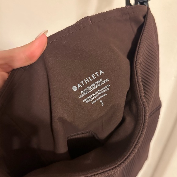 Brown ribbed Athleta leggings size small - Picture 3 of 4